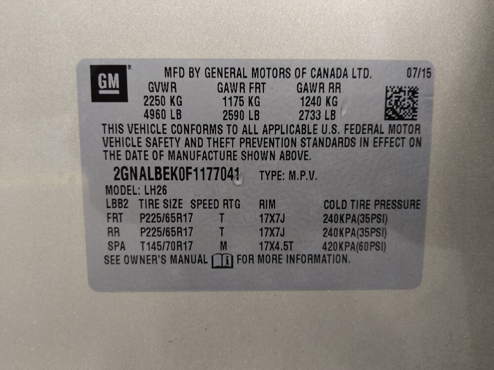 2015 Chevrolet Equinox in Lakeland, FL 33815 - 18100096 33