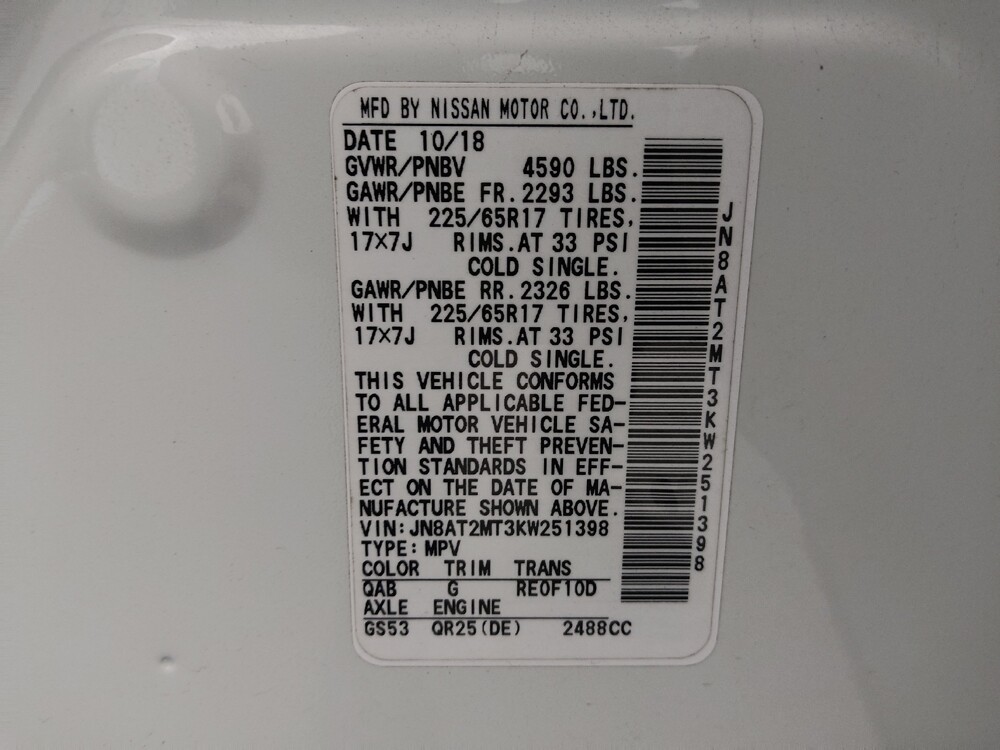 2019 Nissan Rogue in Bradenton, FL 34207 - 18100097 33