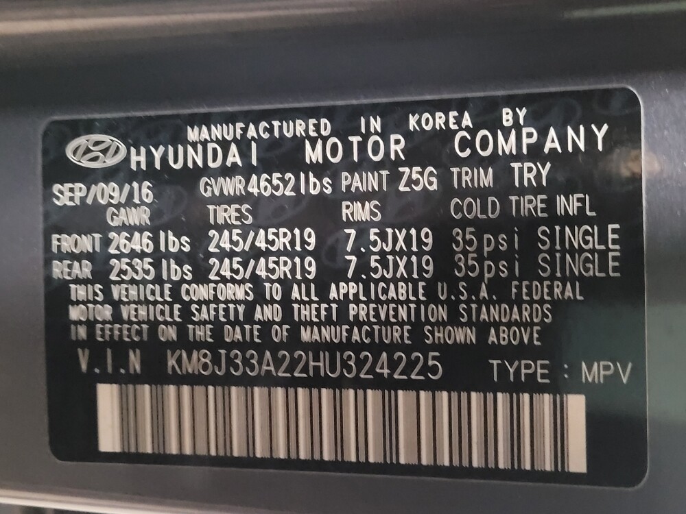 2017 Hyundai Tucson in Lauderdale Lakes, FL 33313 - 18100109 33