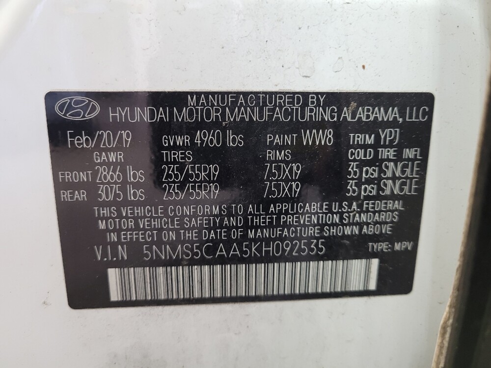 2019 Hyundai Santa Fe in Miamisburg, OH 45342 - 18100163 33