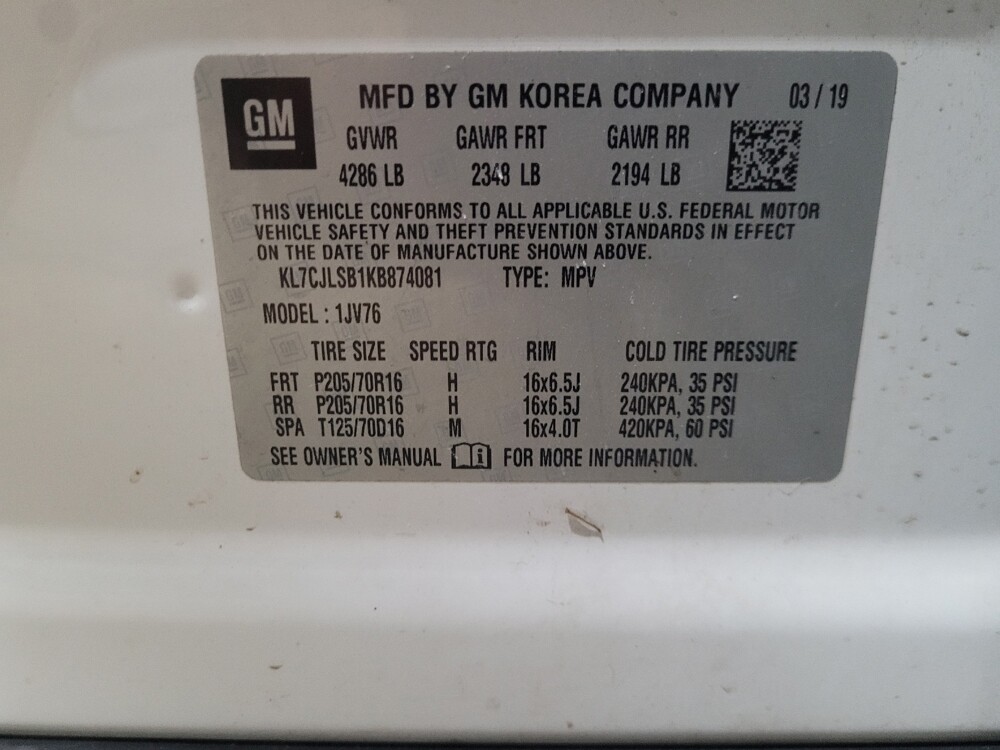 2019 Chevrolet Trax in Williamstown, NJ 8094 - 18100166 33