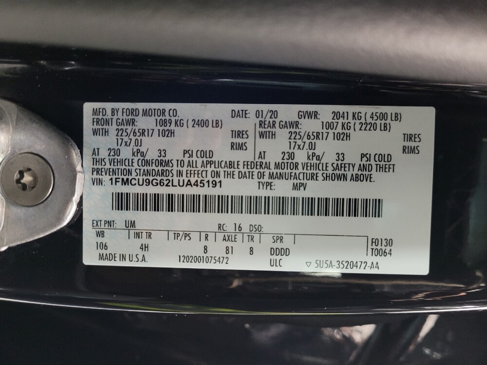 2020 Ford Escape in Langhorne, PA 19047 - 18100181 33