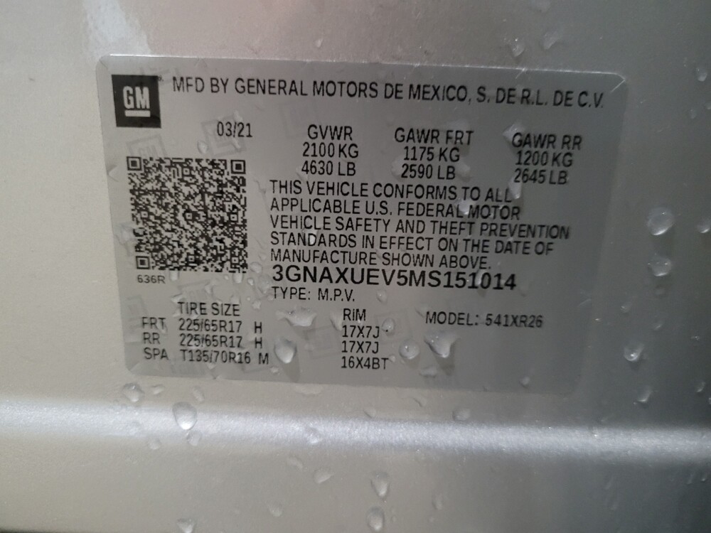 2021 Chevrolet Equinox in Williamstown, NJ 8094 - 18100187 33