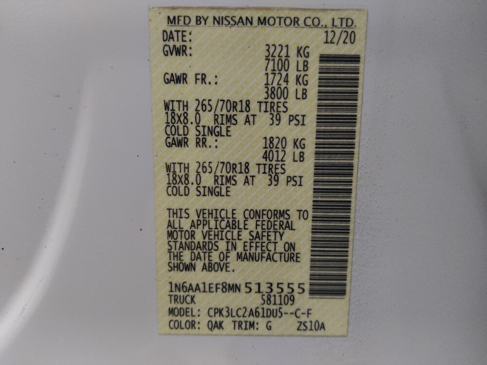 2021 Nissan Titan in Houston, TX 77060 - 18100240 33