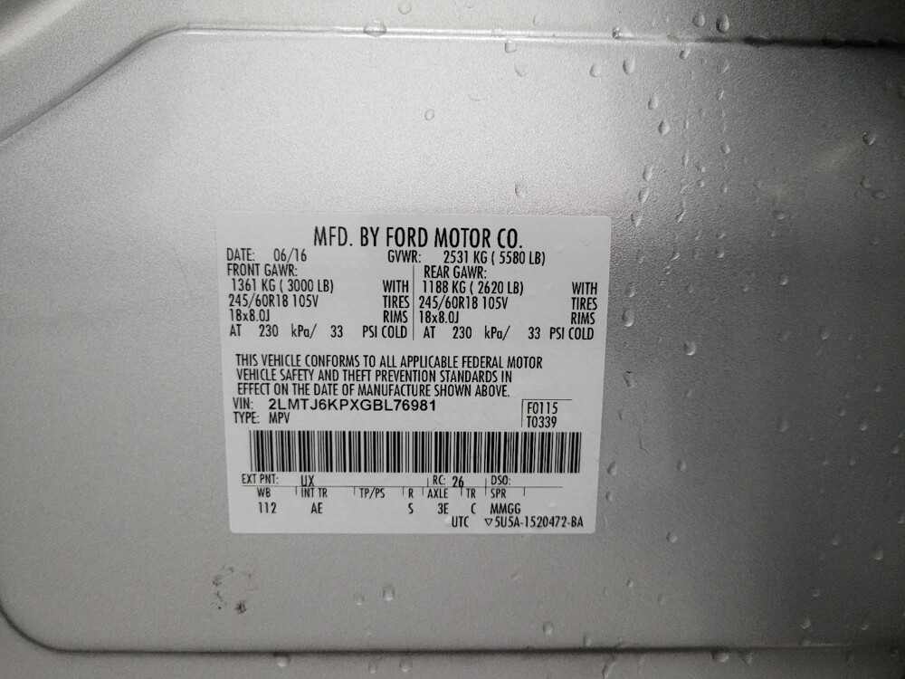 2016 Lincoln MKX in Las Vegas, NV 89102 - 18100248 33