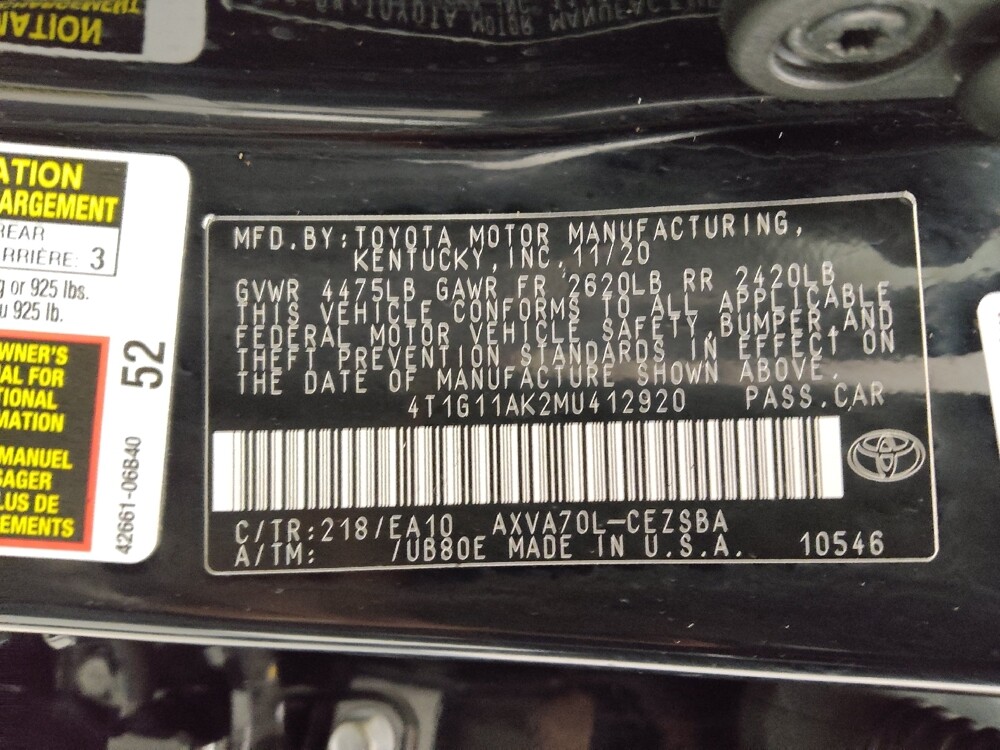 2021 Toyota Camry in Colorado Springs, CO 80909 - 18100251 33