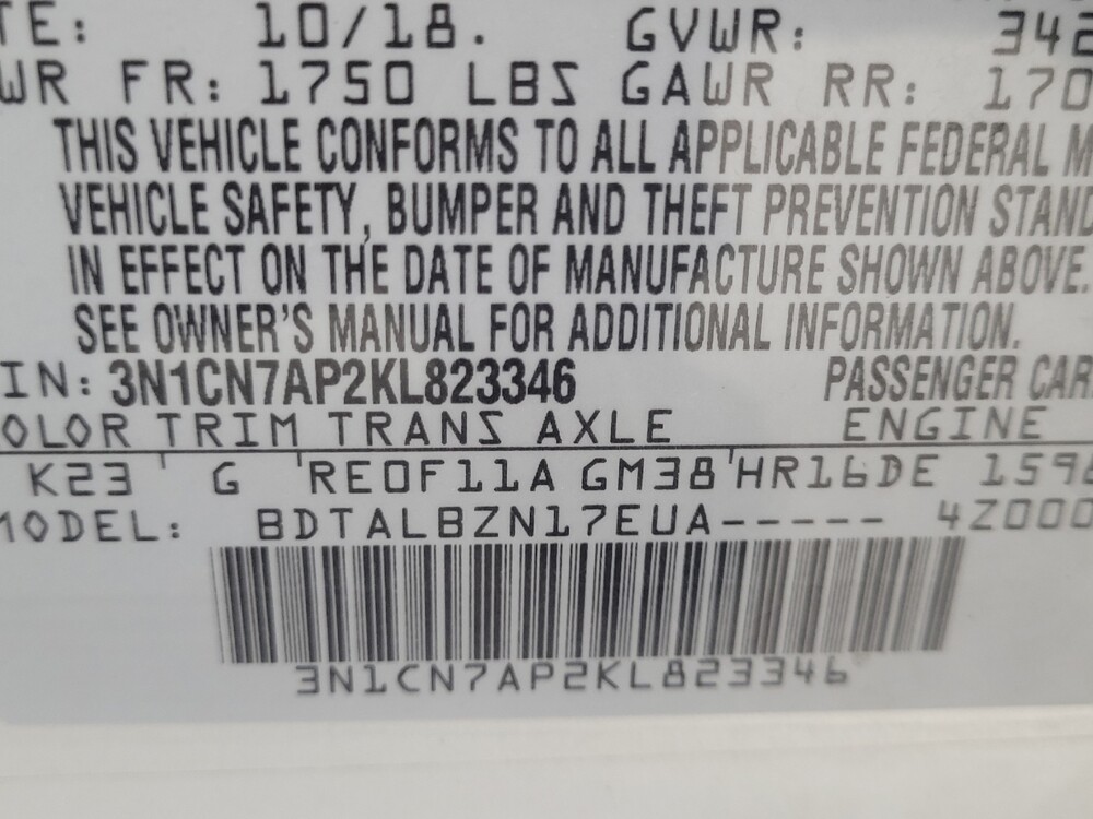 2019 Nissan Versa in Las Vegas, NV 89102 - 18100255 33