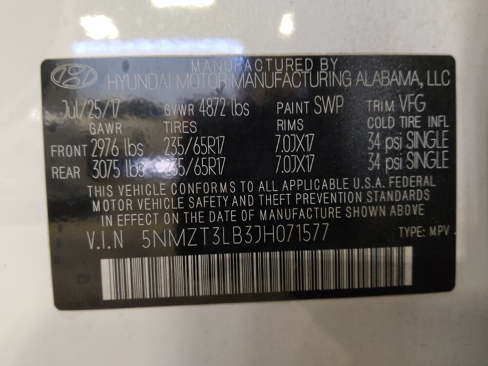 2018 Hyundai Santa Fe in Kissimmee, FL 34744 - 18100260 33