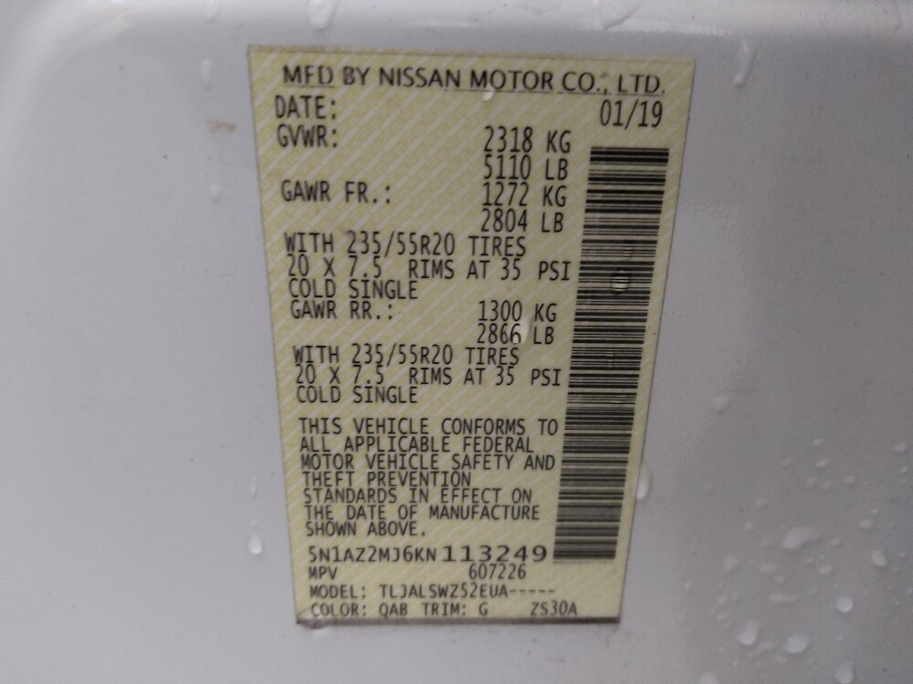 2019 Nissan Murano in Tampa, FL 33619 - 18100281 33