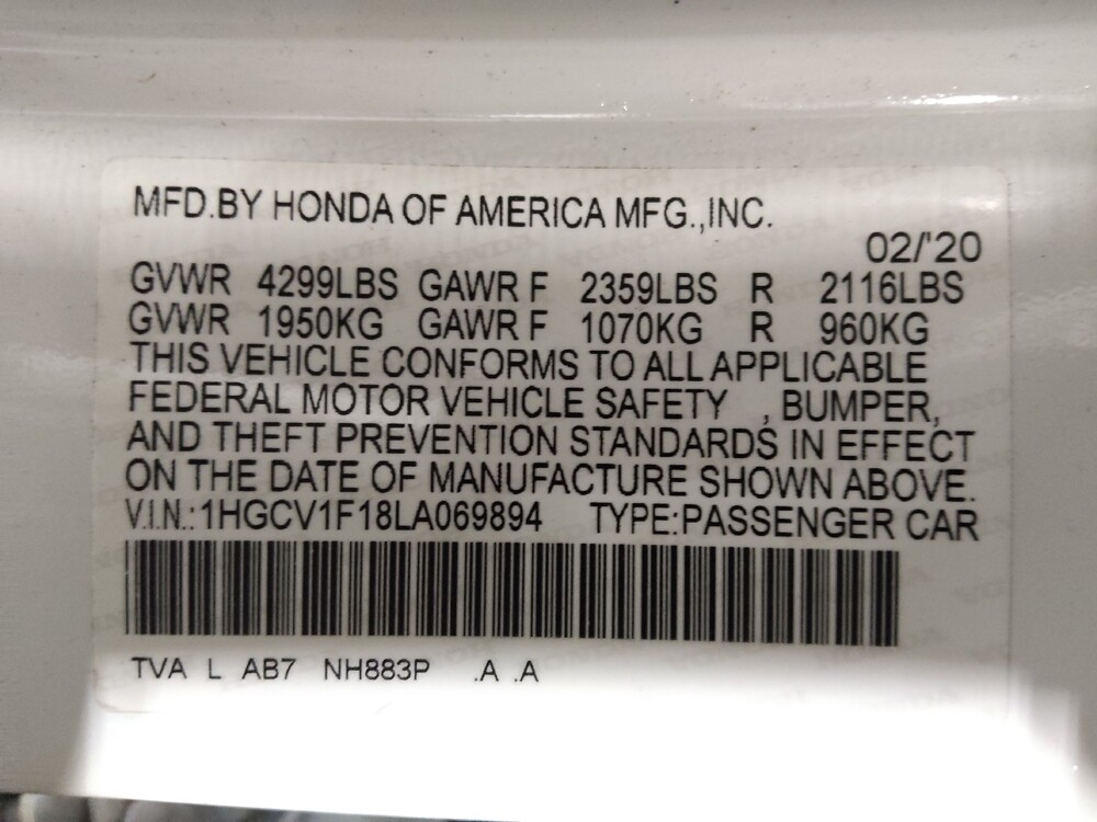 2020 Honda Accord in Kissimmee, FL 34744 - 18100284 33