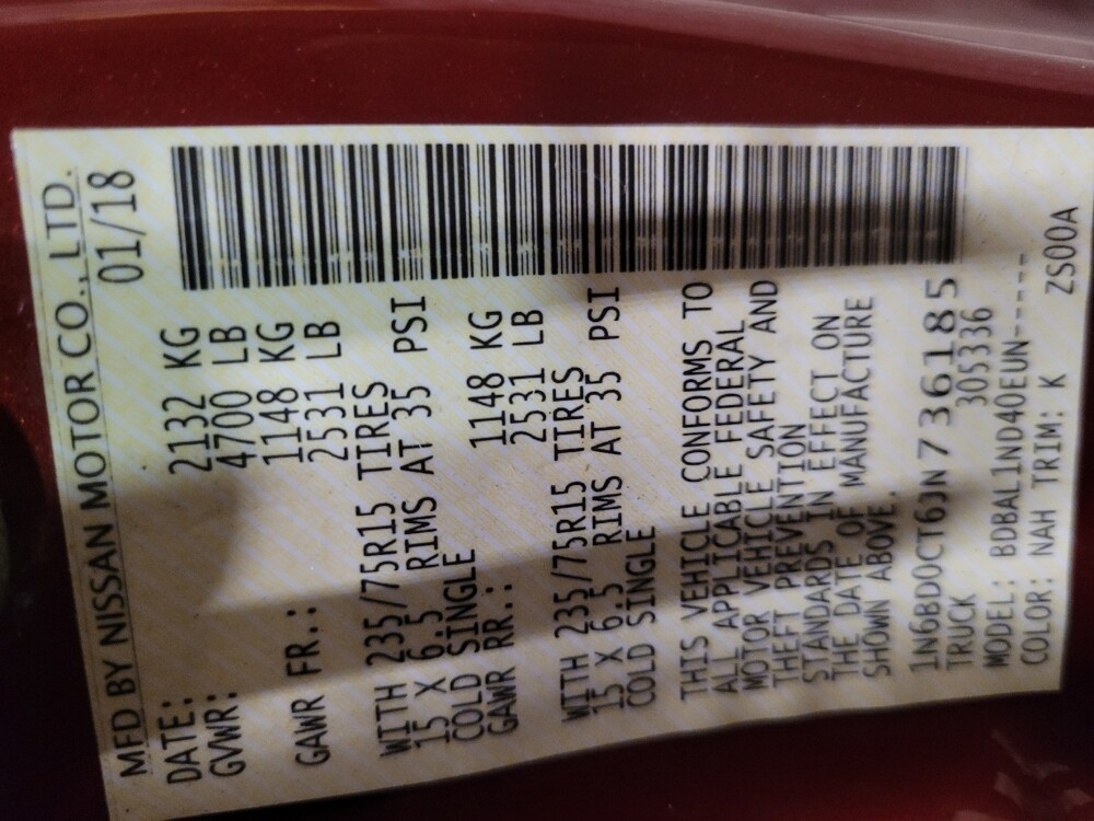 2018 Nissan Frontier in Chesapeake, VA 23320 - 18100287 33