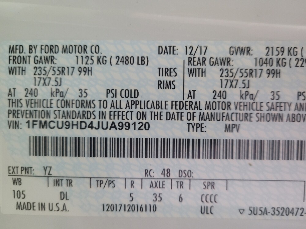 2018 Ford Escape in Stone Mountain, GA 30083 - 18100299 33