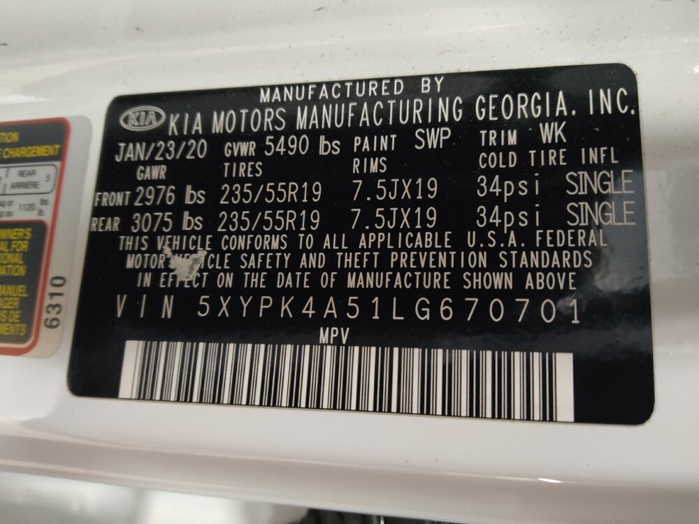 2020 Kia Sorento in Stone Mountain, GA 30083 - 18100344 33