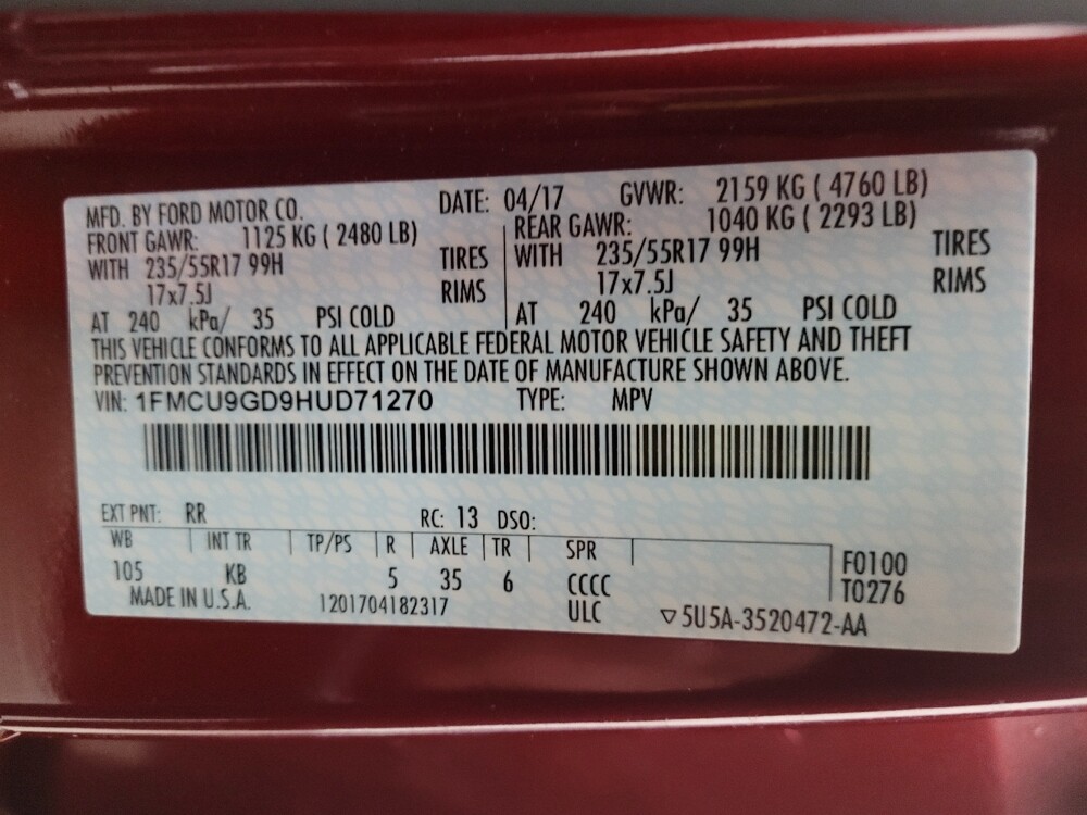 2017 Ford Escape in Springfield, MO 65807 - 18100362 33