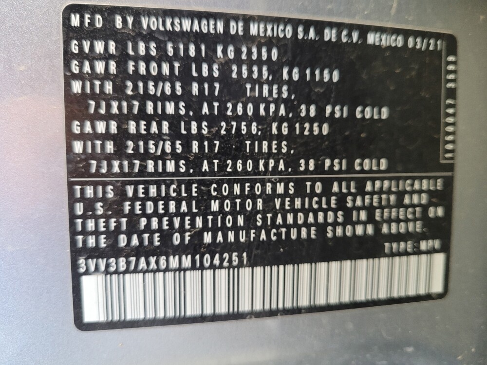 2021 Volkswagen Tiguan in Downey, CA 90241 - 18100385 33