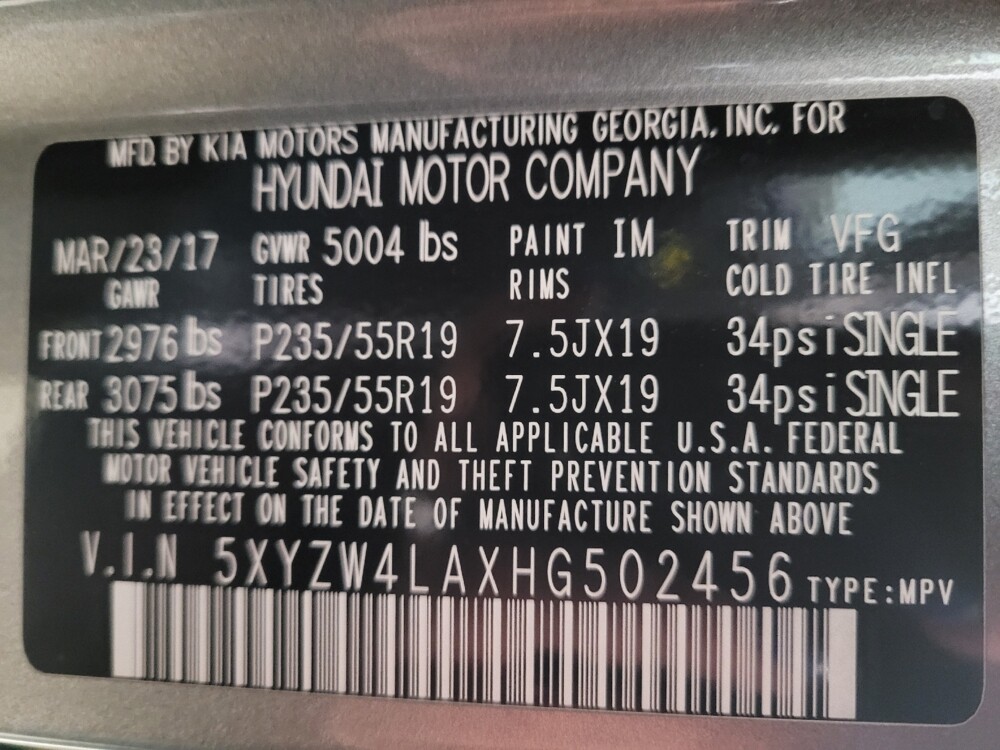 2017 Hyundai Santa Fe in Downey, CA 90241 - 18100492 33