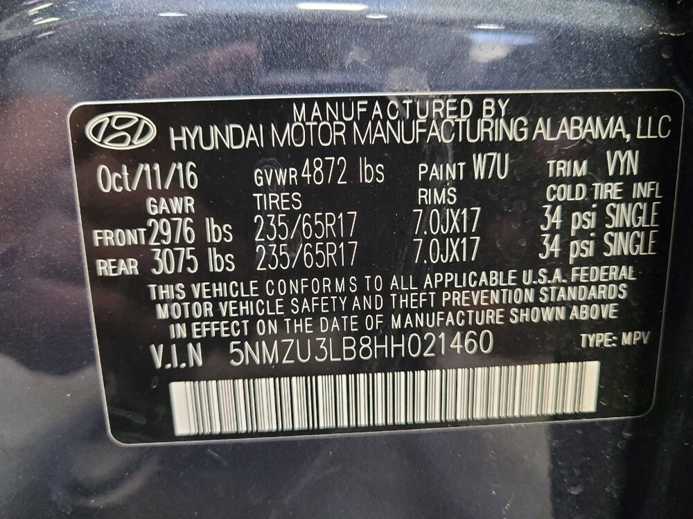 2017 Hyundai Santa Fe in Sacramento, CA 95821 - 18100493 33