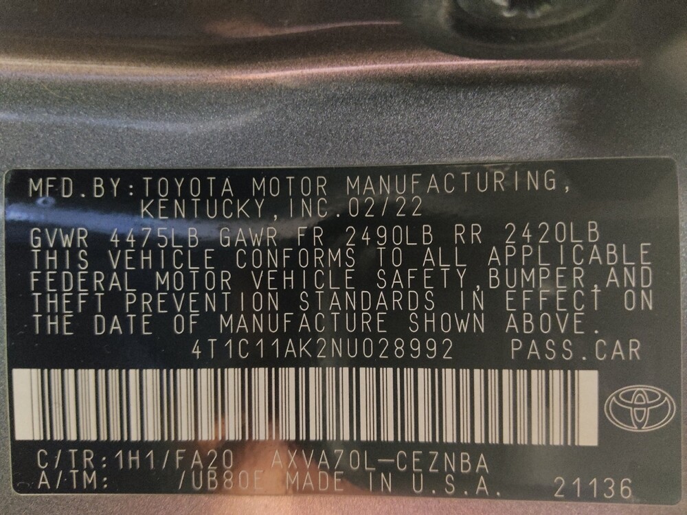 2022 Toyota Camry in Baton Rouge, LA 70816 - 18100685 33