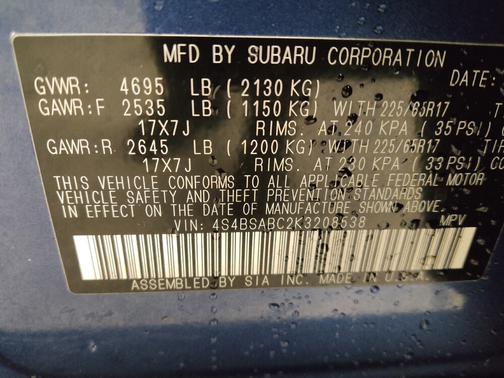 2019 Subaru Outback in Union City, GA 30291 - 18100781 33