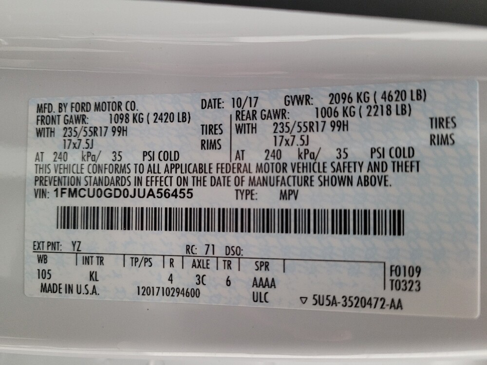 2018 Ford Escape in Downey, CA 90241 - 18100804 33