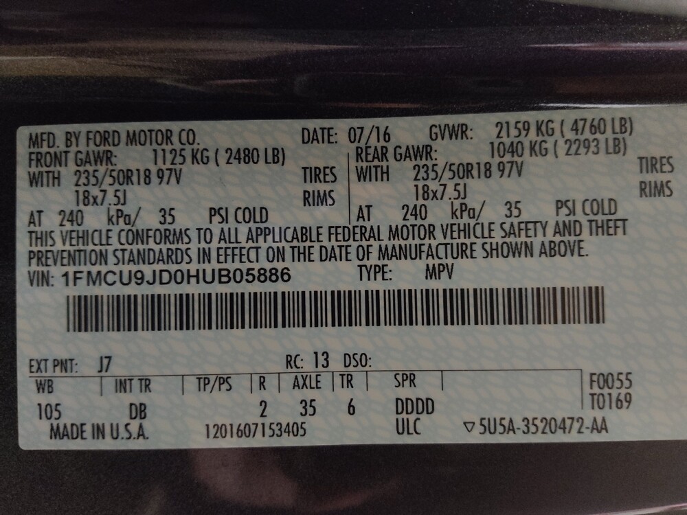 2017 Ford Escape in Metairie, LA 70006 - 18100832 33