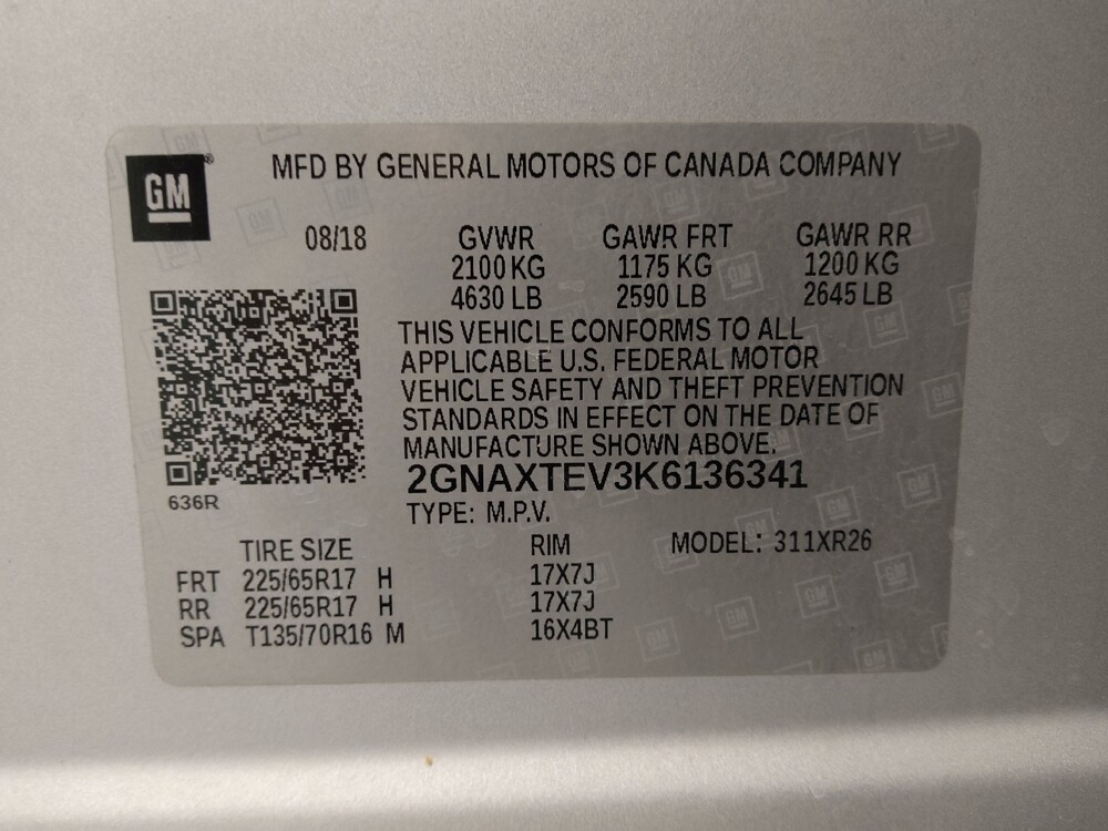 2019 Chevrolet Equinox in Colorado Springs, CO 80909 - 18100912 33