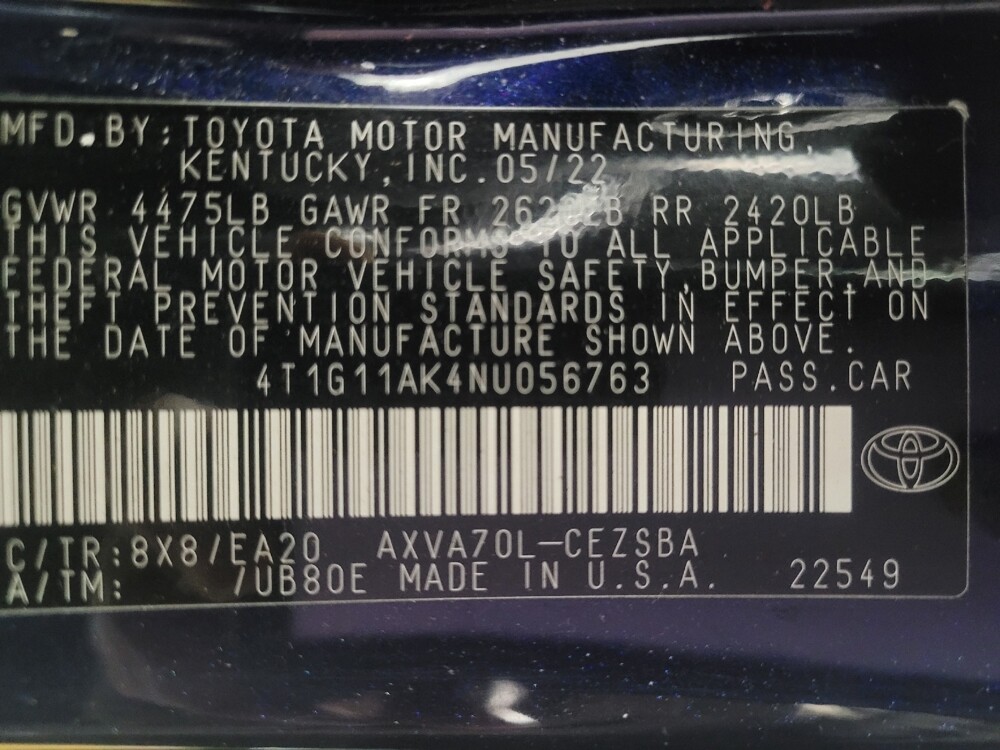 2022 Toyota Camry in Pelham, AL 35124 - 18100938 33