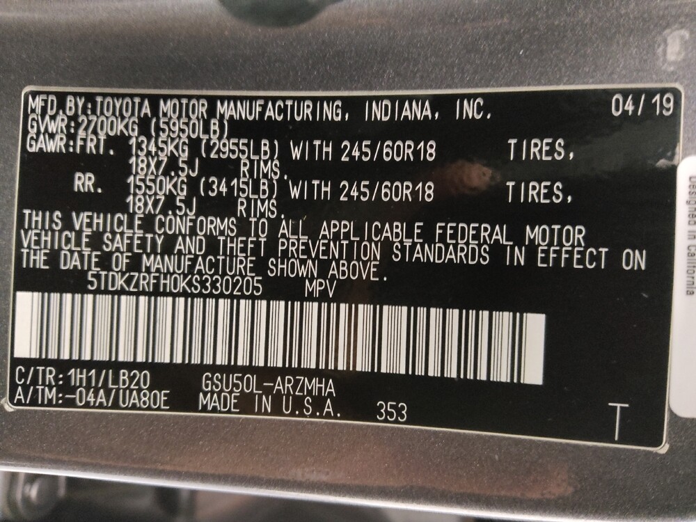 2019 Toyota Highlander in Springfield, MO 65807 - 18101058 33