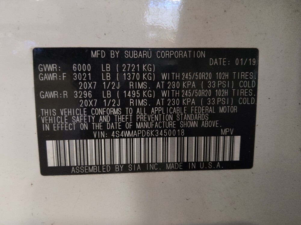 2019 Subaru Ascent in Jacksonville, FL 32210 - 18101086 33