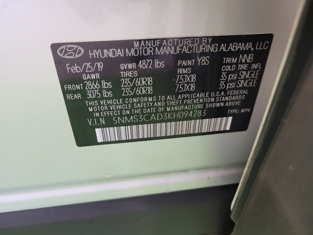 2019 Hyundai Santa Fe in Miamisburg, OH 45342 - 18101116 33