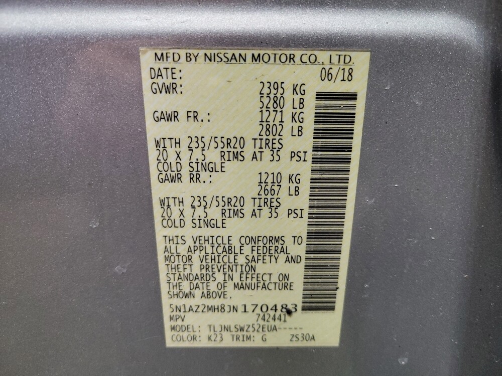 2018 Nissan Murano in Lexington, KY 40509 - 18101120 33