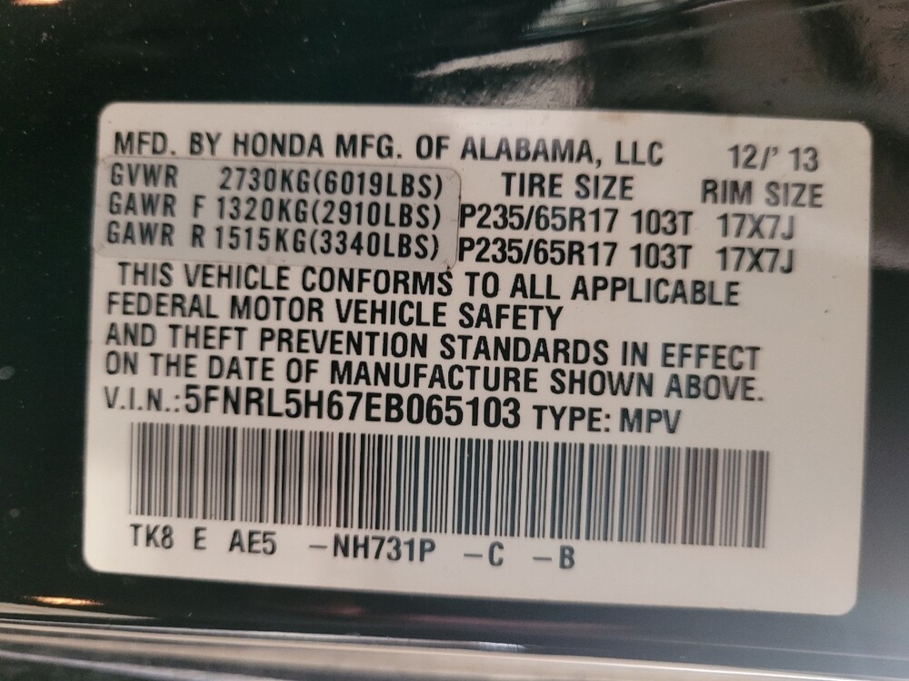 2014 Honda Odyssey in Jacksonville, FL 32210 - 18101174 33