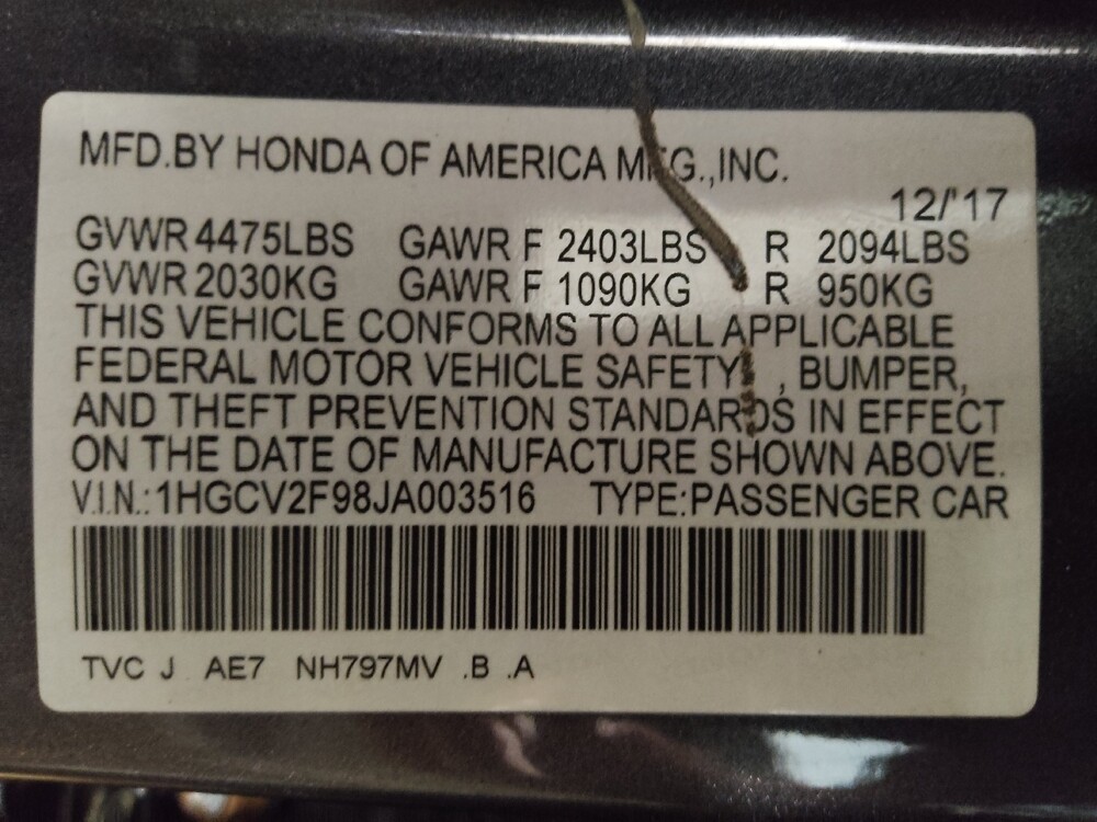 2018 Honda Accord in Kissimmee, FL 34744 - 18101206 33