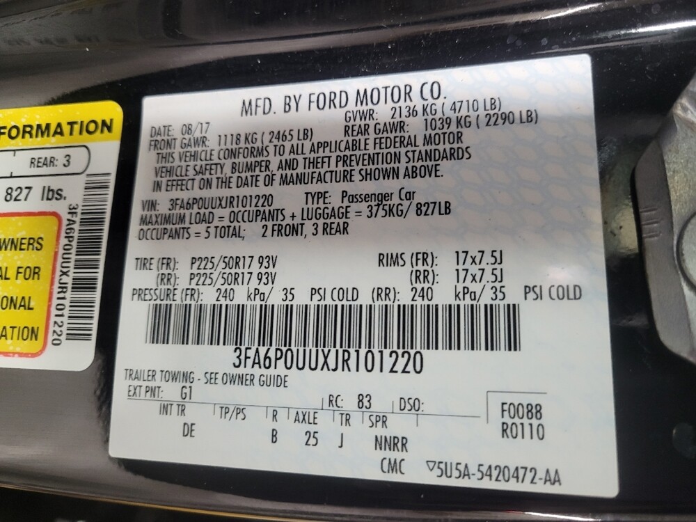 2018 Ford Fusion in Augusta, GA 30907 - 18101237 33