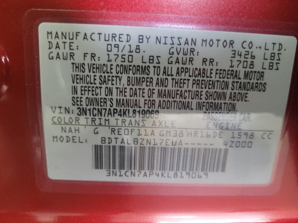 2019 Nissan Versa in Morrow, GA 30260 - 18101249 33