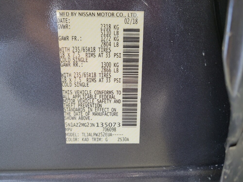 2018 Nissan Murano in Downey, CA 90241 - 18101256 33