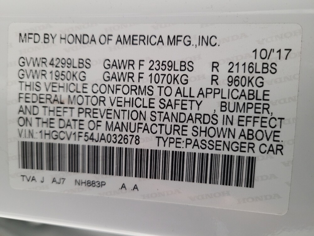 2018 Honda Accord in Riverside, CA 92504 - 18101261 33