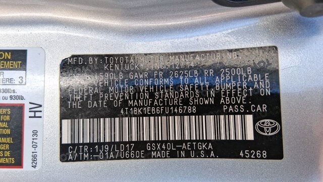 2015 Toyota Avalon in Cartersville, GA 30120 - 18101305 11