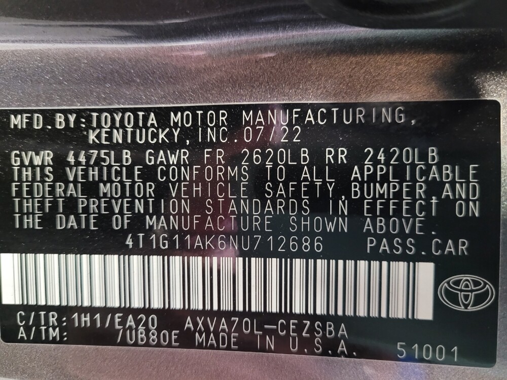 2022 Toyota Camry in Torrance, CA 90504 - 18101310 33