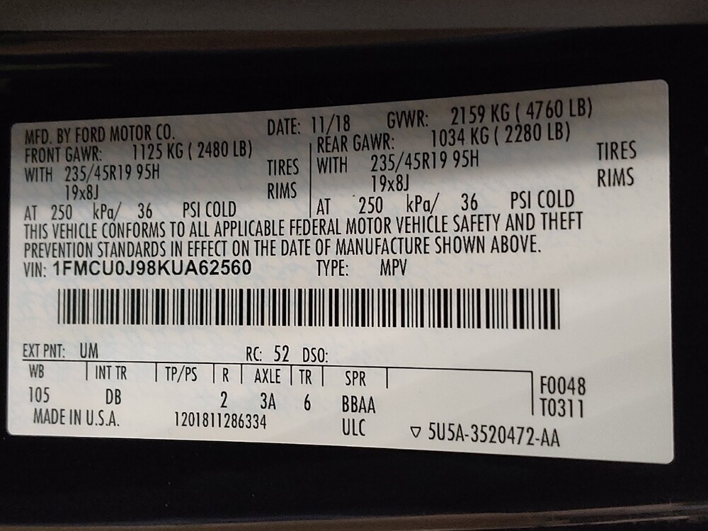 2019 Ford Escape in Round Rock, TX 78664 - 18101337 33