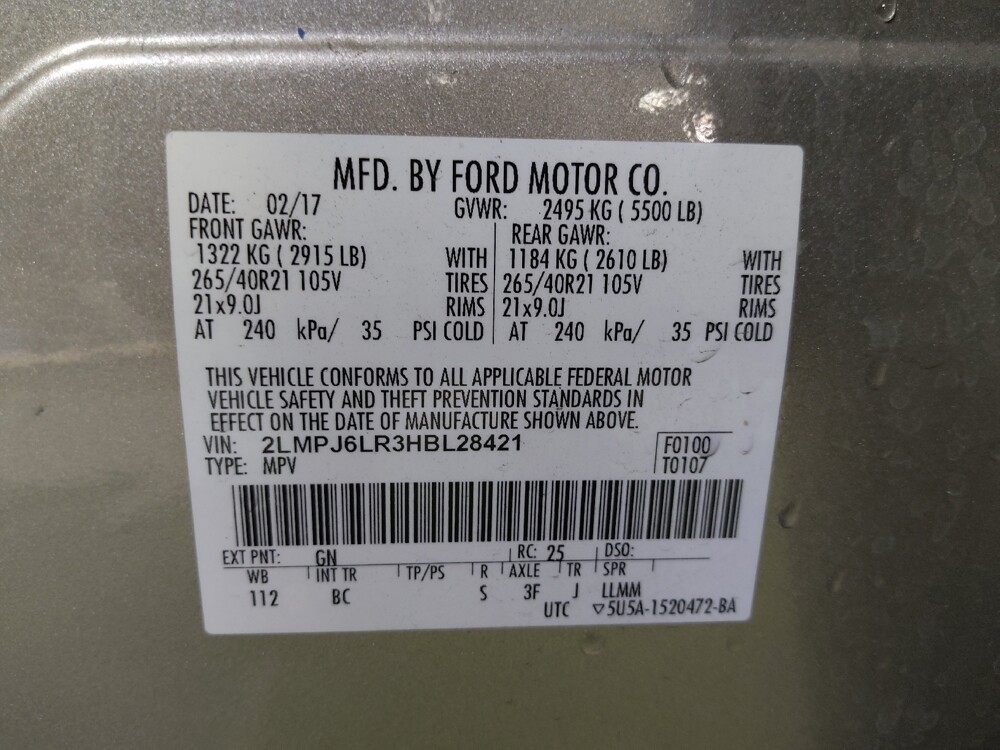 2017 Lincoln MKX in Tallahassee, FL 32304 - 18101366 33