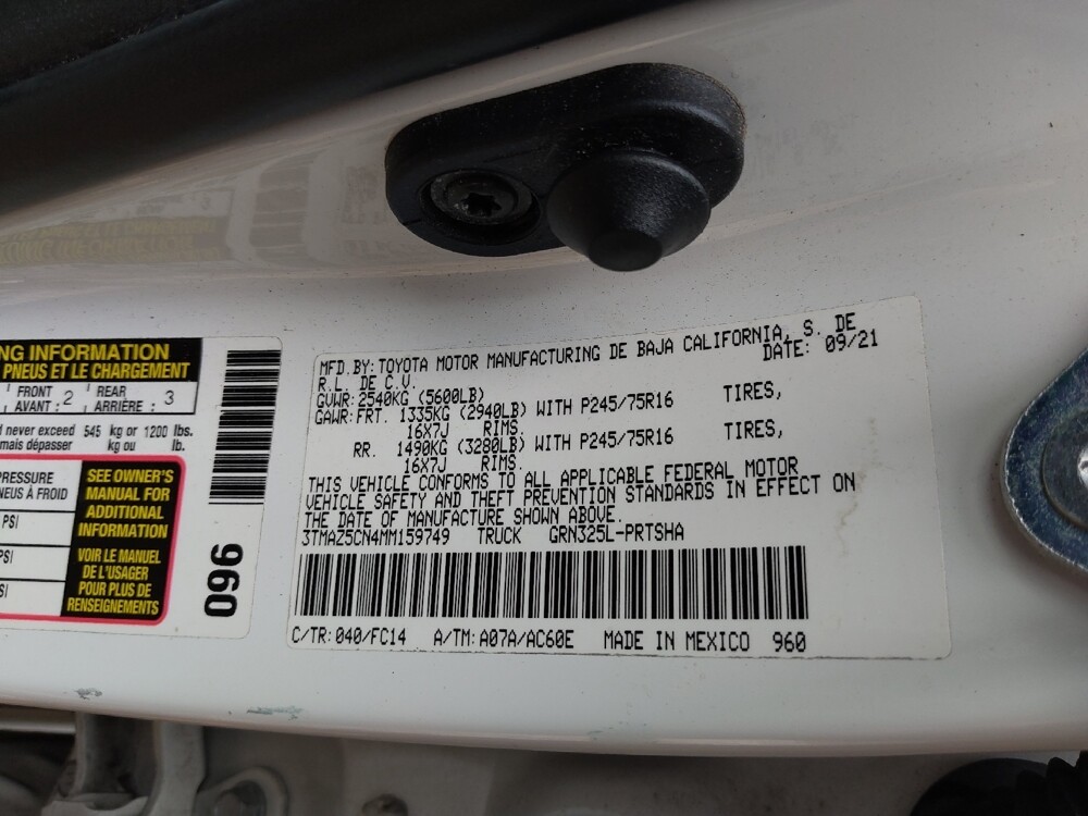 2021 Toyota Tacoma in Mobile, AL 36606 - 18101389 33