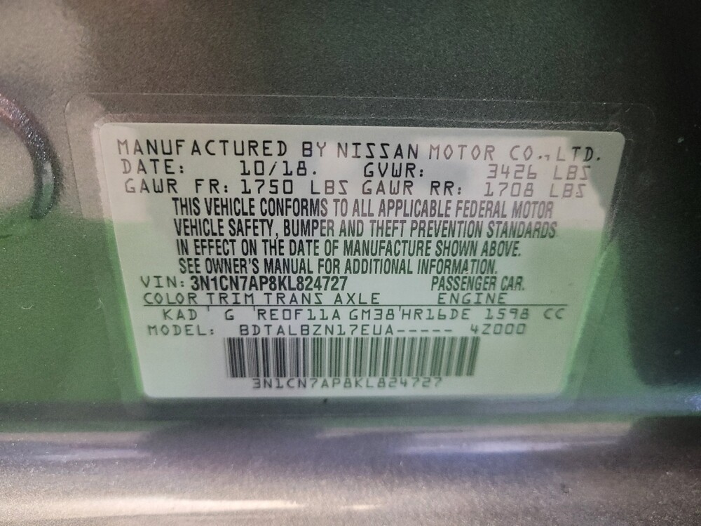 2019 Nissan Versa in Columbus, OH 43228 - 18101433 33