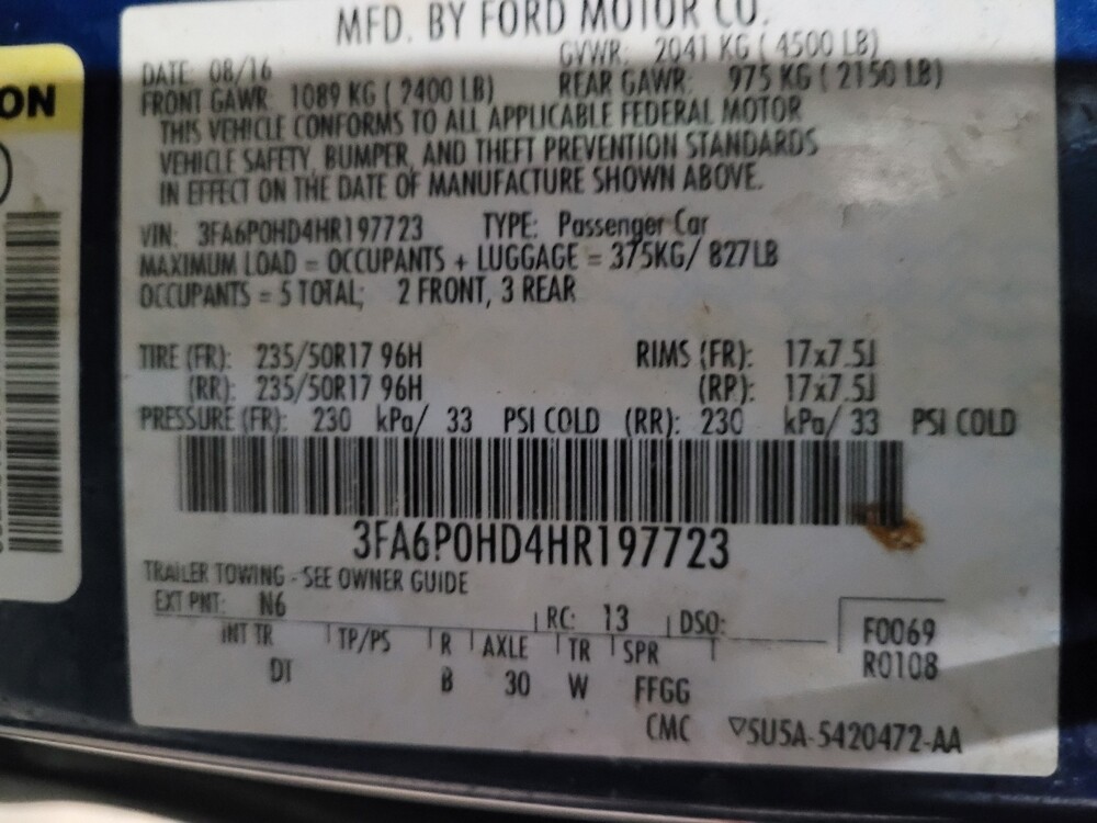 2017 Ford Fusion in Chesapeake, VA 23320 - 18101442 33