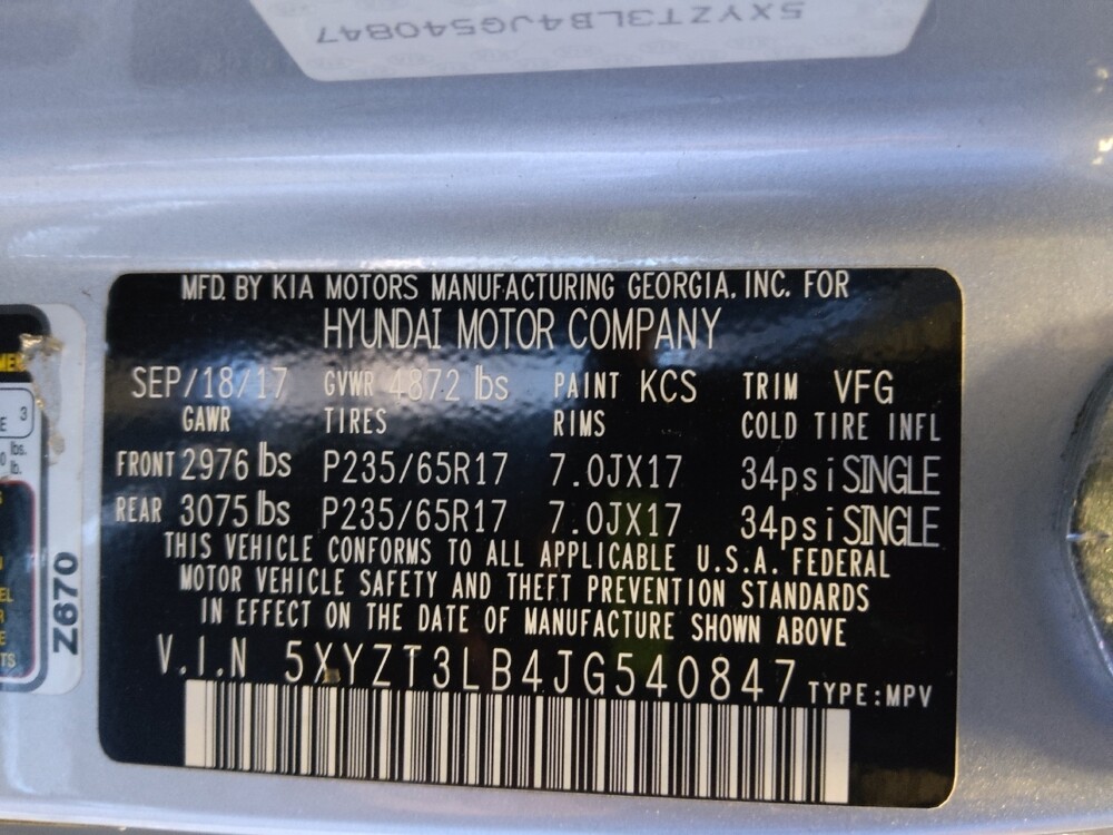 2018 Hyundai Santa Fe in Macon, GA 31210 - 18101476 33