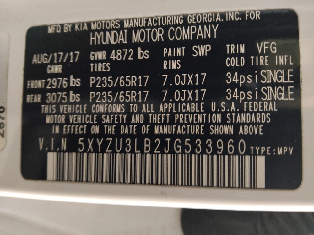 2018 Hyundai Santa Fe in Conyers, GA 30094 - 18101556 33