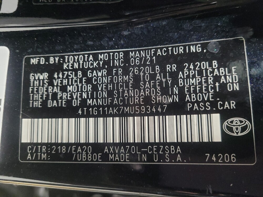 2021 Toyota Camry in Pelham, AL 35124 - 18101568 33