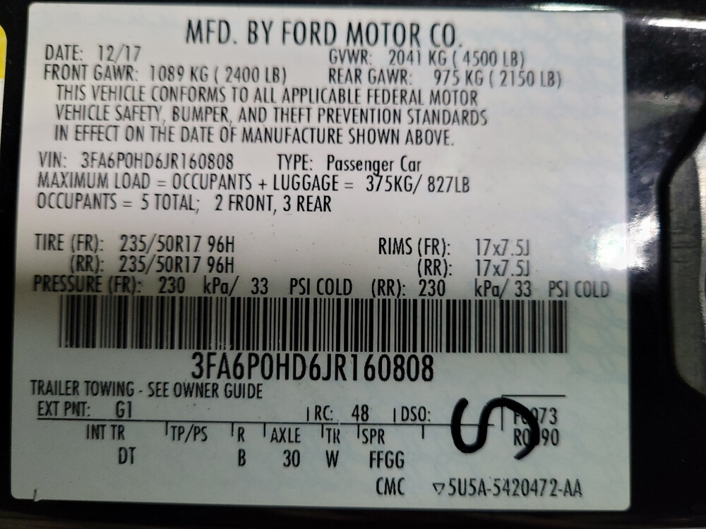 2018 Ford Fusion in Oklahoma City, OK 73139 - 18101580 33