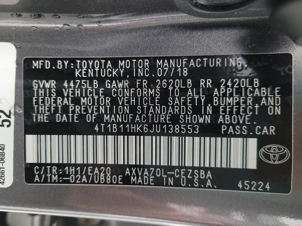 2018 Toyota Camry in Sanford, FL 32773 - 18101641 33