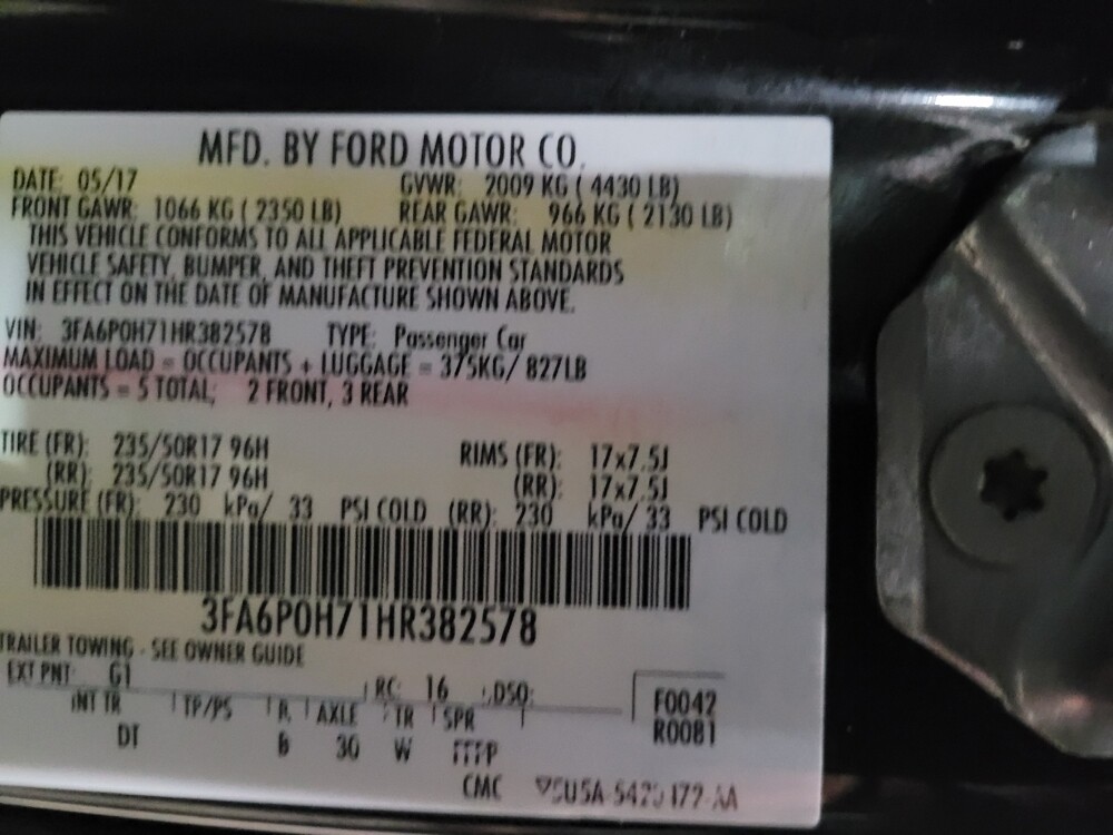 2017 Ford Fusion in Chesapeake, VA 23320 - 18101737 33